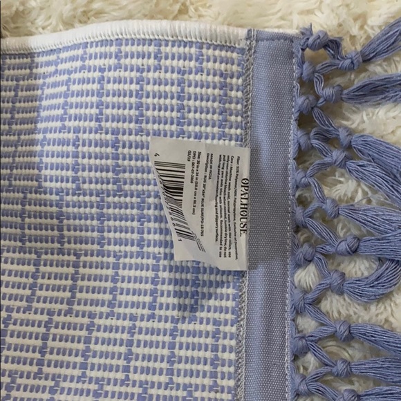 Opalhouse Accents Opalhouse 34x2 Textured Kitchen Rug Fringe Blue